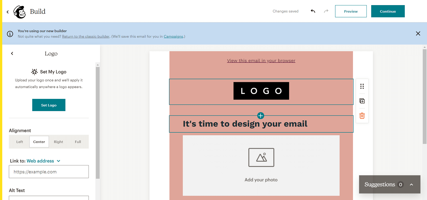 The Mailchimp Email Builder