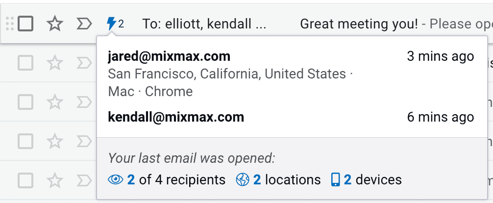 Mixmax email tracking software