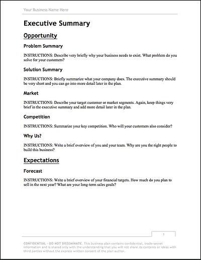 sample business plan: BPlan