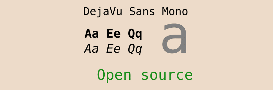 DejaVu Sans Mono font 