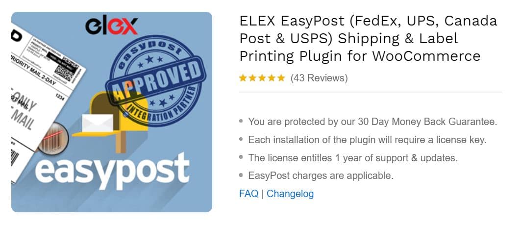 ELEX EasyPost Shipping & Label Printing Plugin for WooCommerce