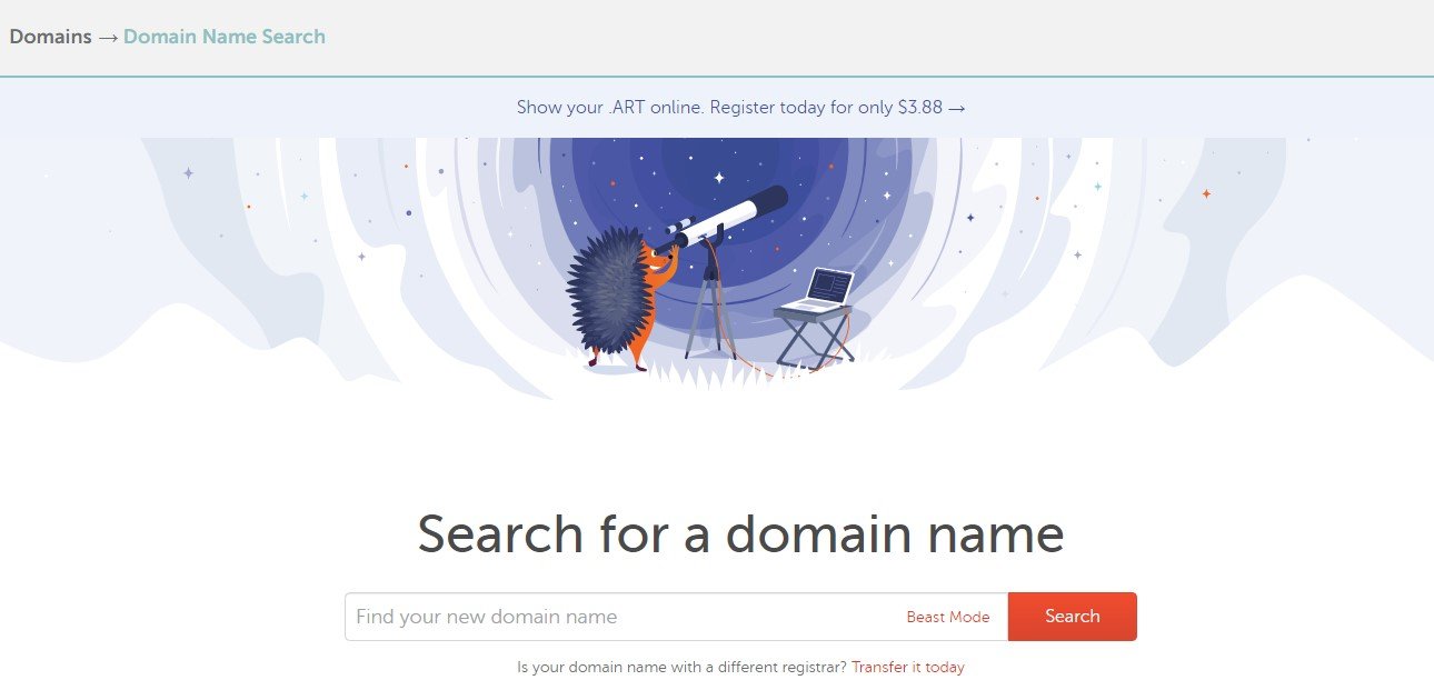 Namecheap homepage