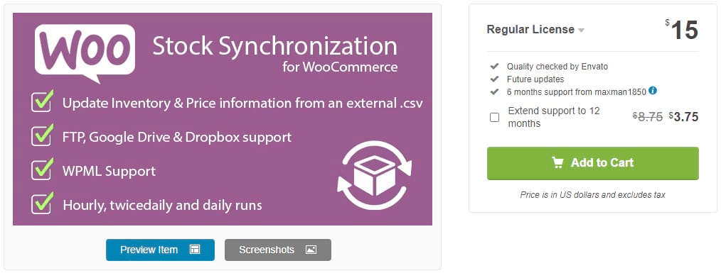 Stock Synchronization for WooCommerce plugin