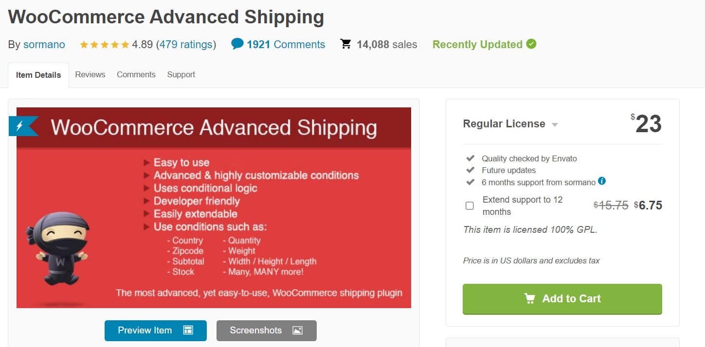 WooCommerce Advanced Shipping plugin