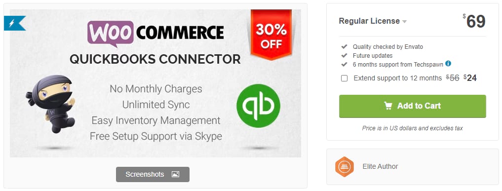 WooCommerce Quickbooks Connector plugin