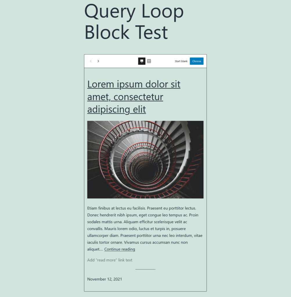 wordpress query loop block