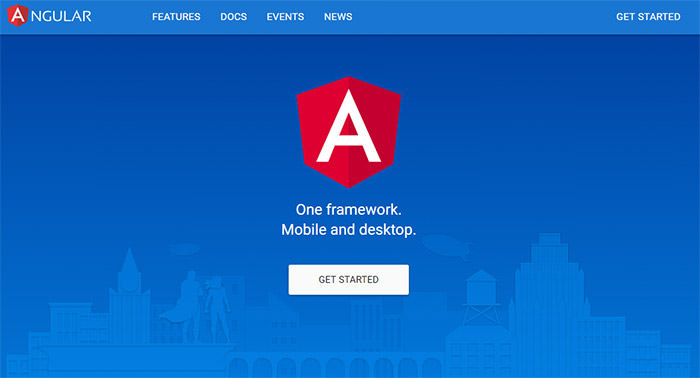 Angular 2 Website Home Page