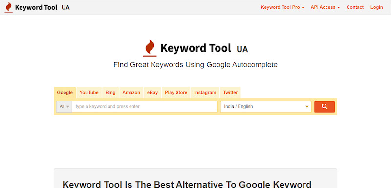 keyword tool