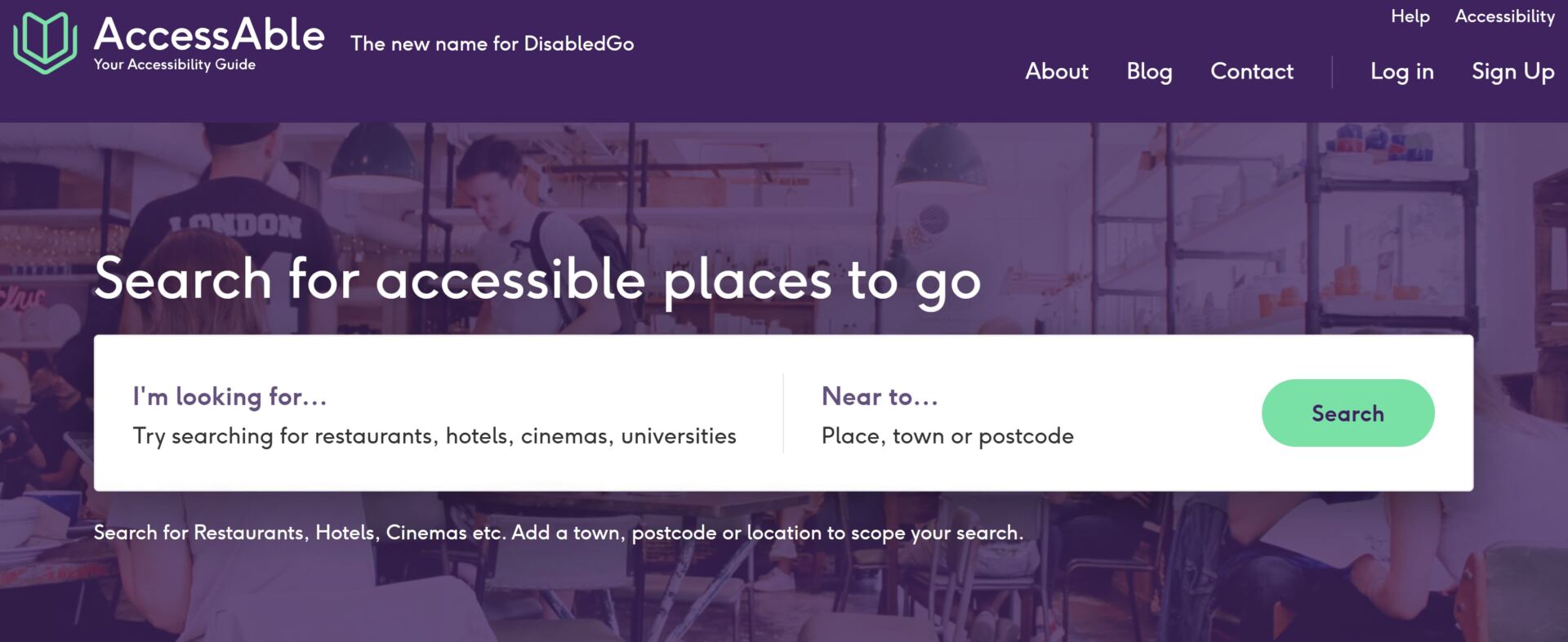AccessAble's website 