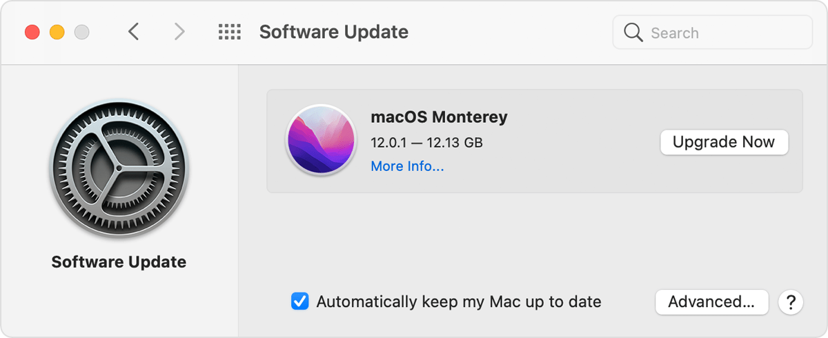 Performing a macOS system update