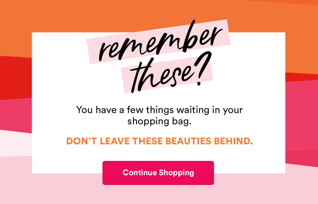 Ulta Beauty abandoned cart email.