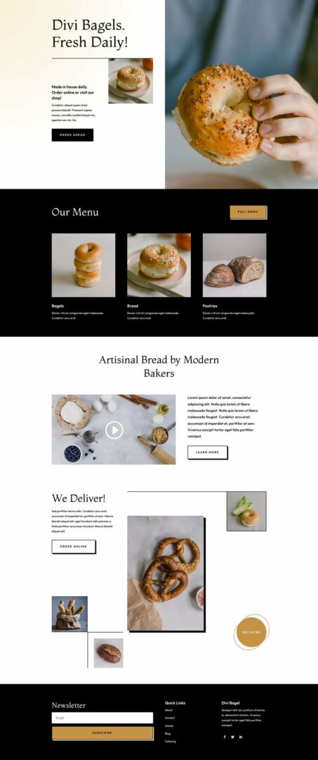 bagel shop website