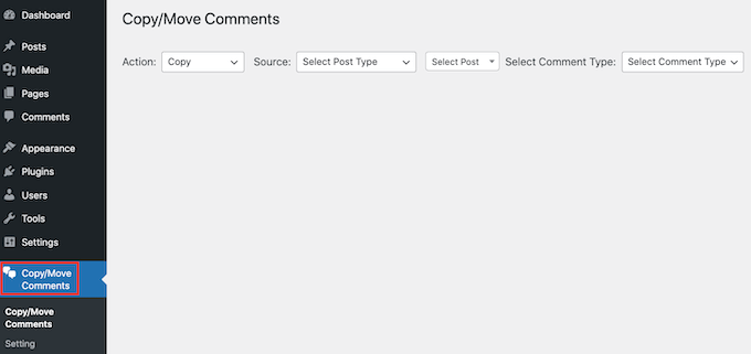 How to move comments between WordPress posts