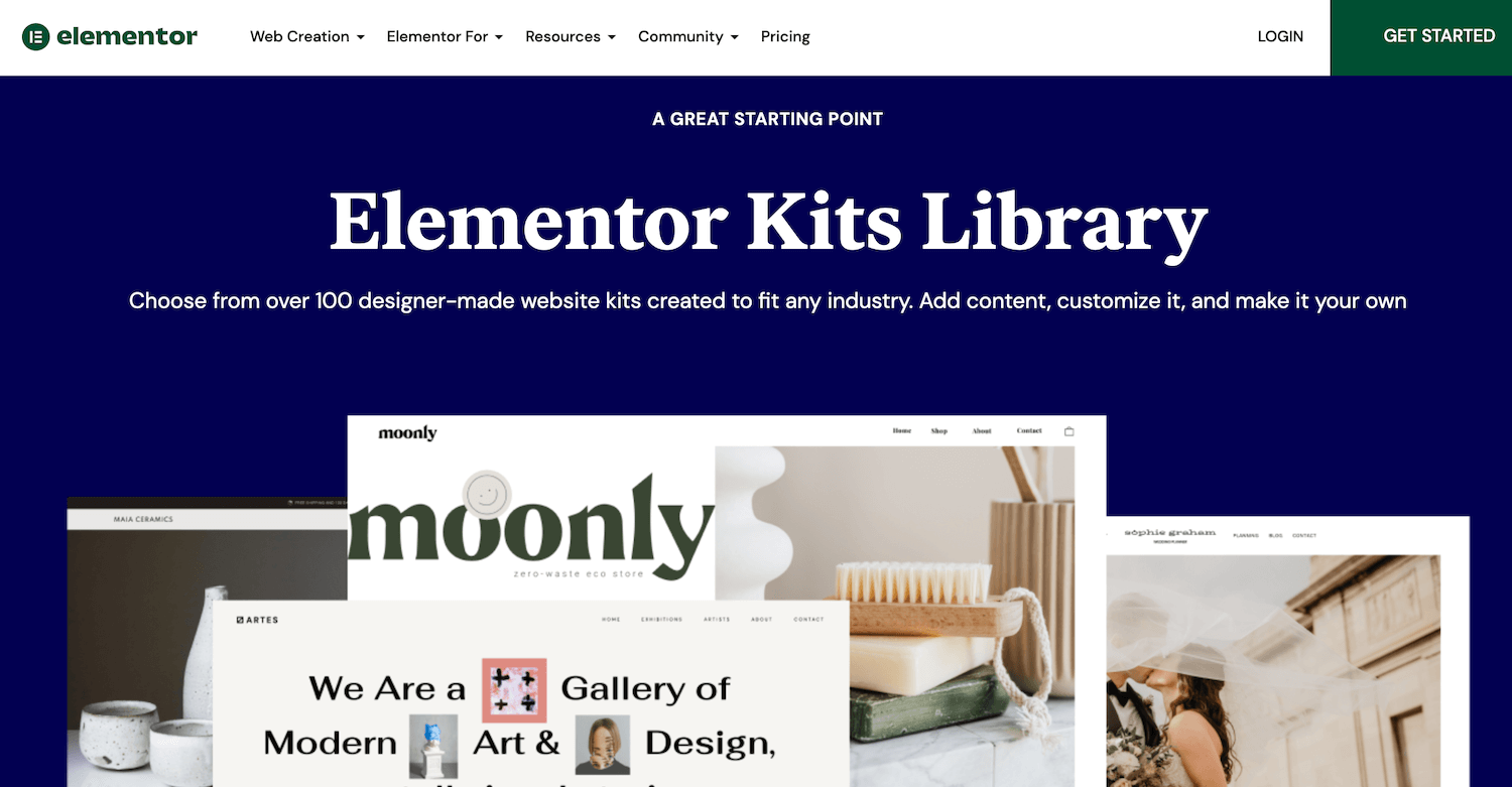 The Elementor website