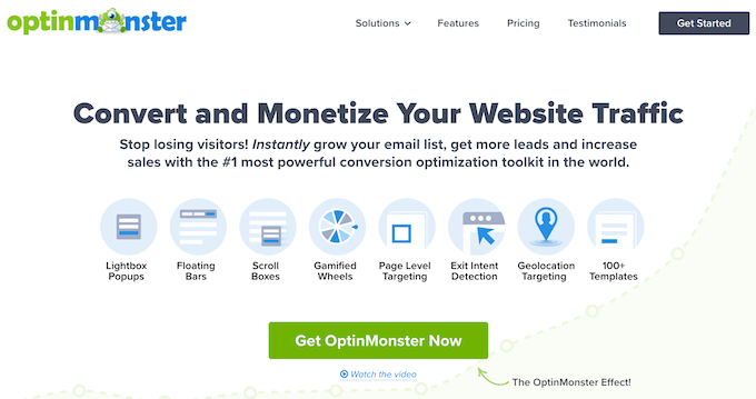 An example of a sales page with a clear CTA.