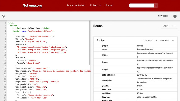 best structured data testing tool: schema.org