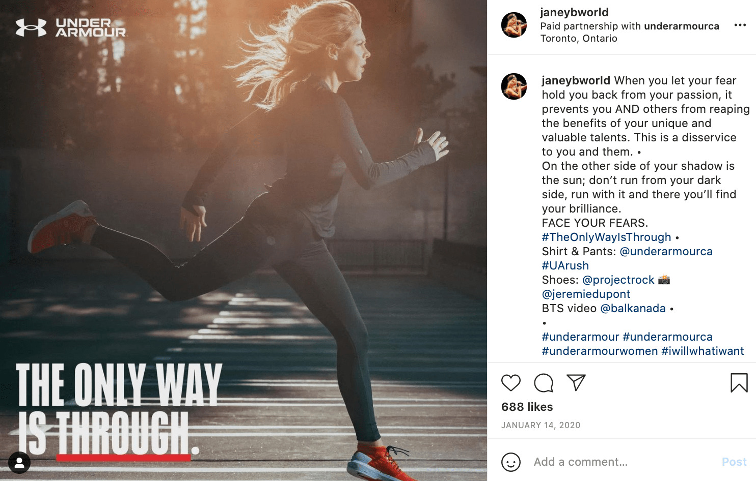 under armour's instagram campaign, an example of internet marketing