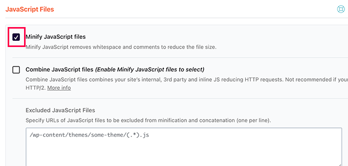 WP Rocket minify JavaScript files