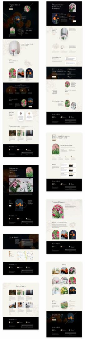 divi flower farm layout pack