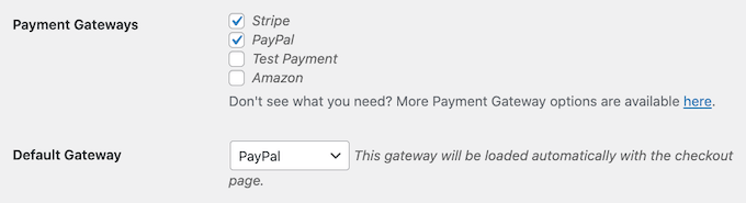 Easy Digital Downloads' payment gateways