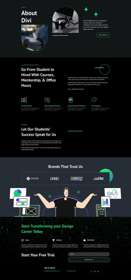 divi online course layout pack