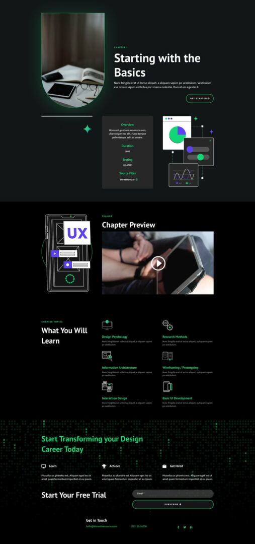 divi online course layout pack