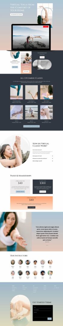 Get a FREE Online Yoga Layout Pack for Divi