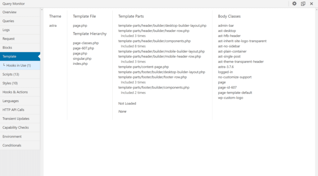 How to view the template hierarchy.