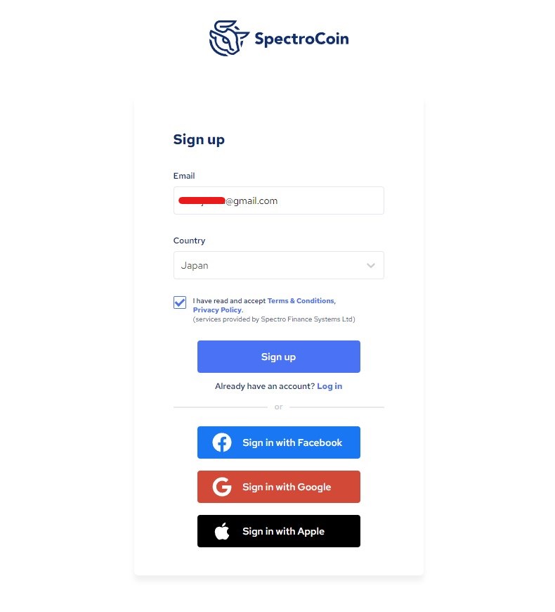 buying crypto using SpectroCoin