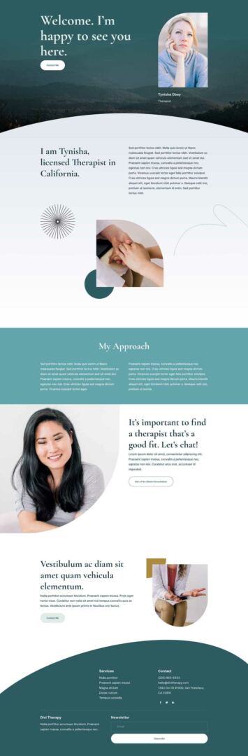 Get a FREE Therapy Layout Pack for Divi