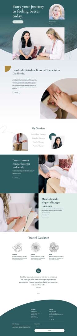 Get a FREE Therapy Layout Pack for Divi