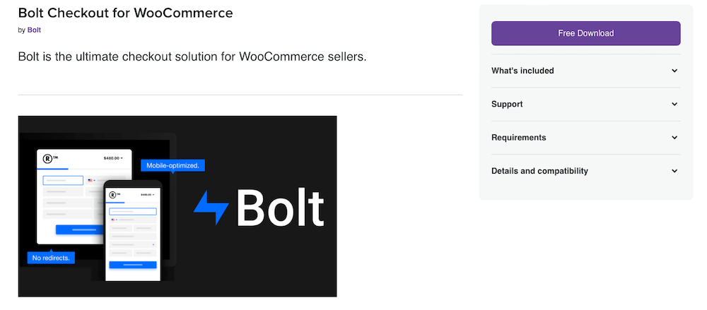Bolt Checkout for WooCommerce extension