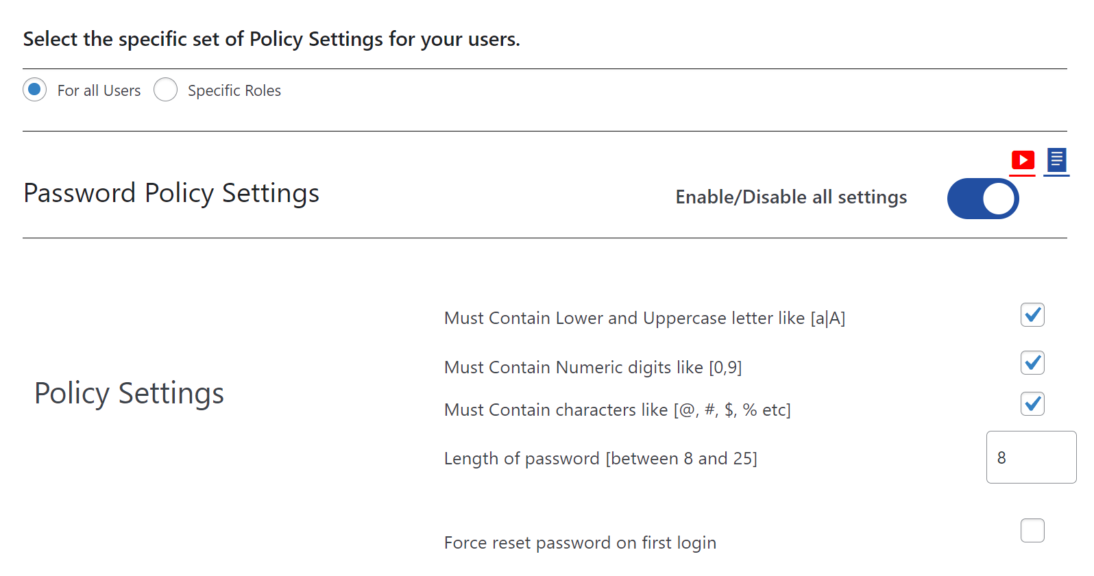 Configuring a password policy in WordPress