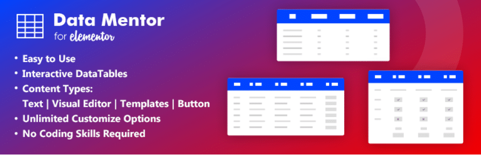 DataMentor addon for Elementor