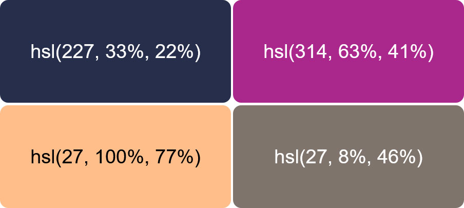 declare colors with hsl in css examples