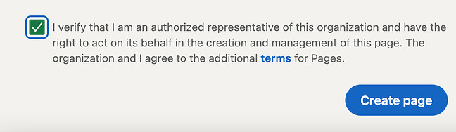 how to create a company page on LinkedIn: authorization
