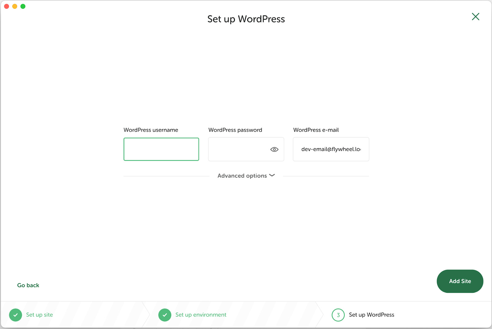 Setting up WordPress with Local. 
