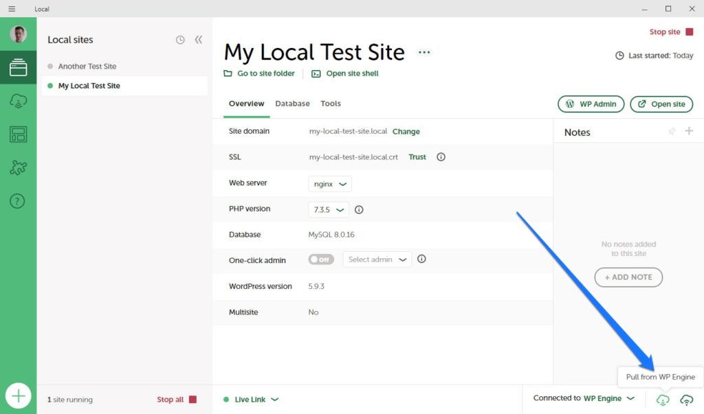 push and pull site data