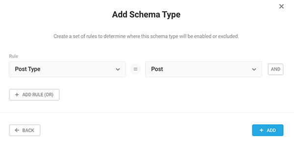 Add a schema type area.