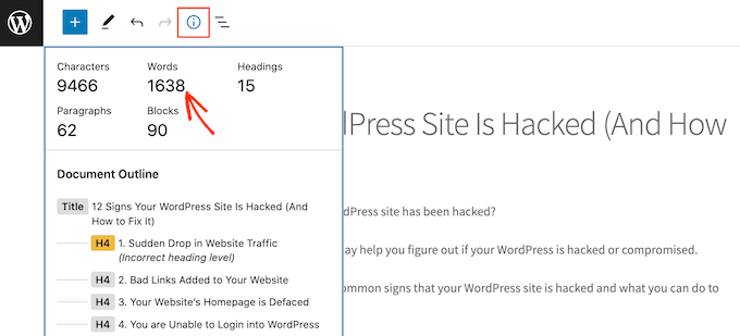 Getting the word count in the WordPress block editor