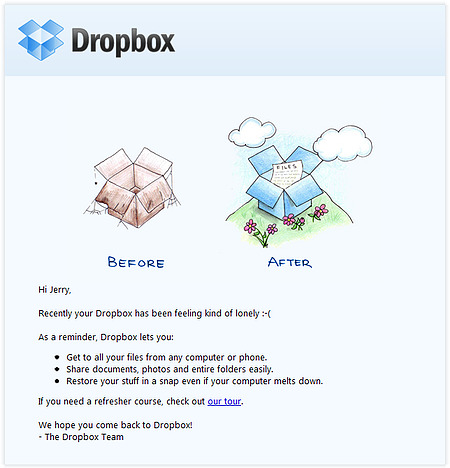 Email Campaign Example: Dropbox - 