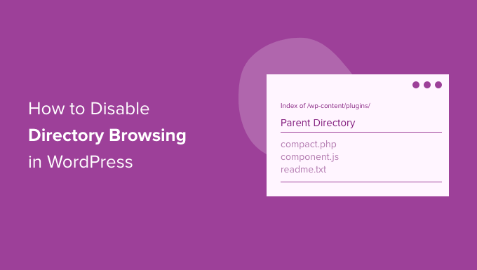 How to disable directory browsing in WordPress
