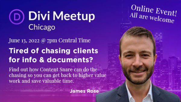 James Rose guest speaker at the Divi Chicago June 22 meetup