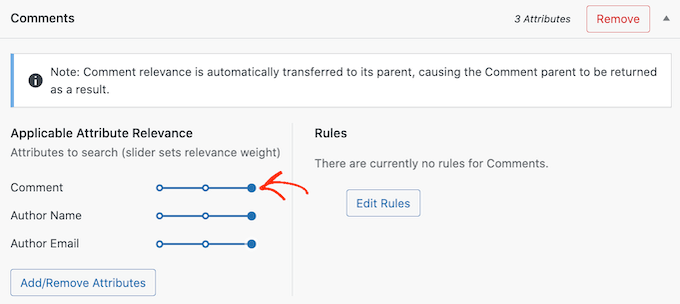 Changing the SearchWP relevancy settings