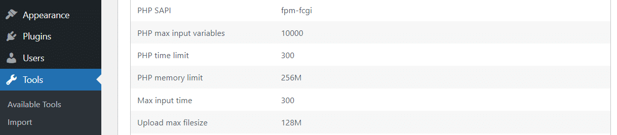 Checking the PHP memory limit