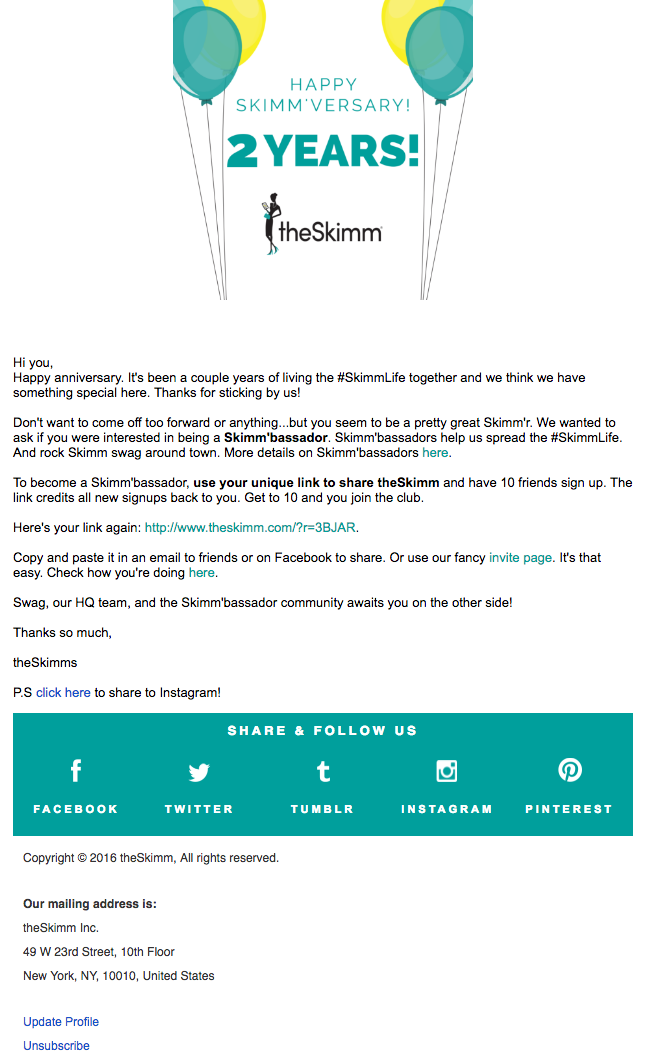 Email Marketing Campaign Example: TheSkimm - 