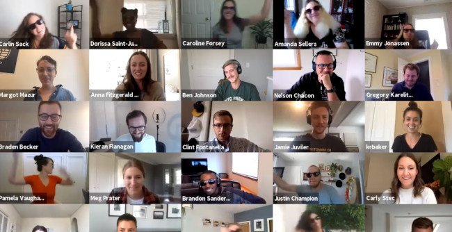 HubSpot's virtual flash mob on Zoom