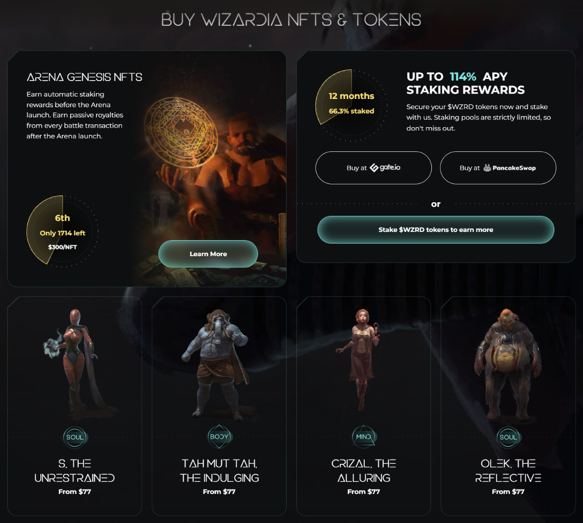 Explore Wizardia NFTs and Tokens