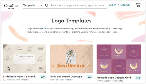 Logo tools, Creative Market