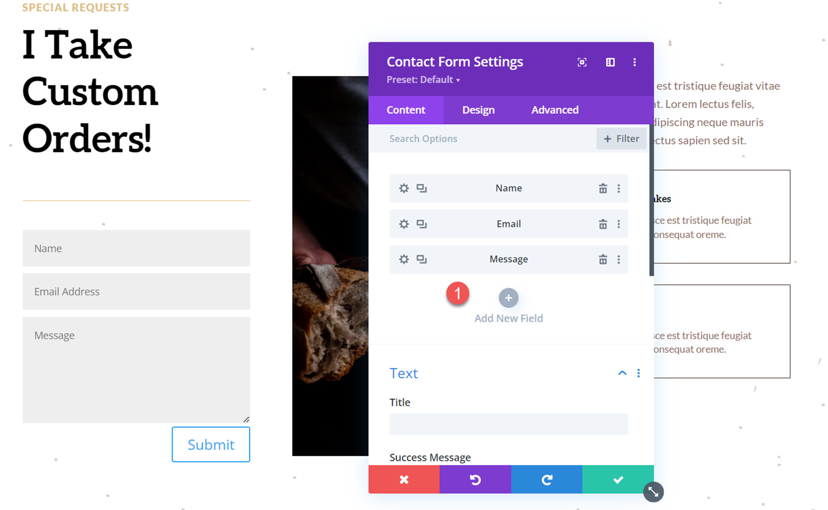 Divi Reveal Options Dropdown Contact Form Add Field